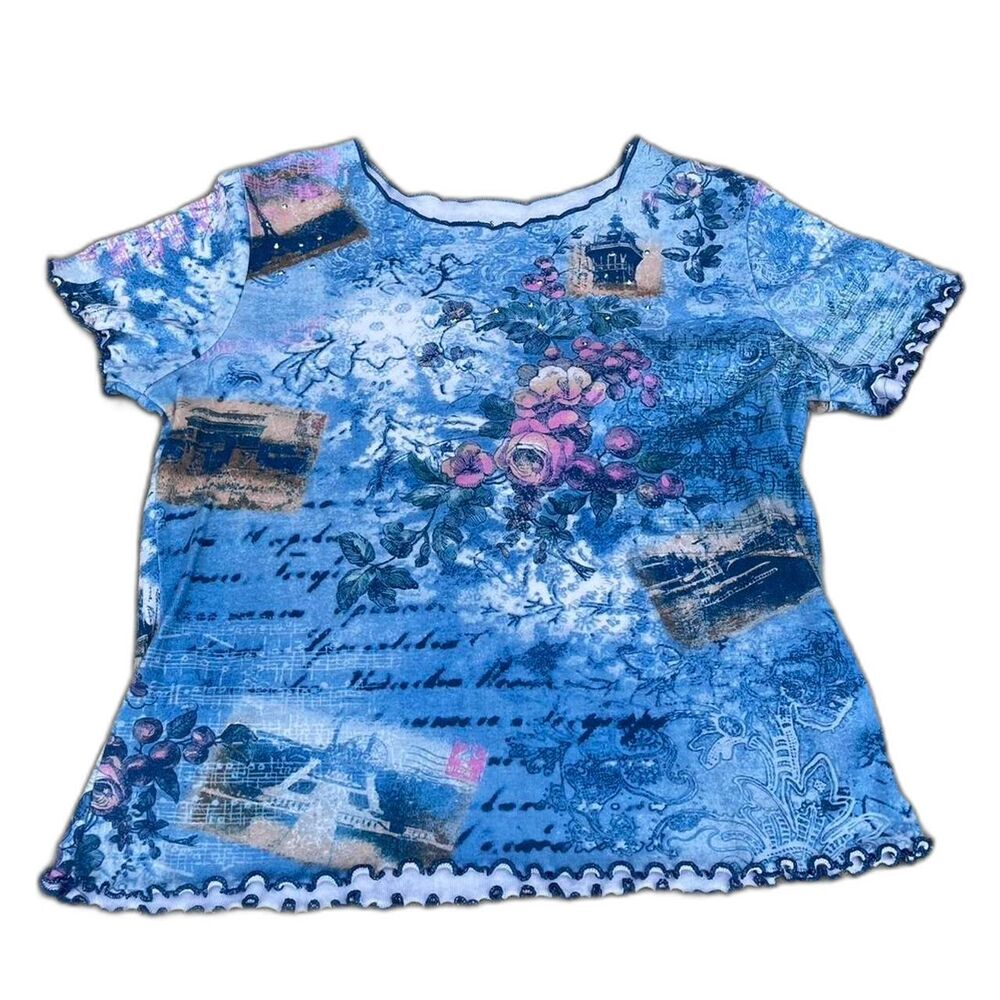 Basic editions y2k blouse shirt Women's multi Blouse